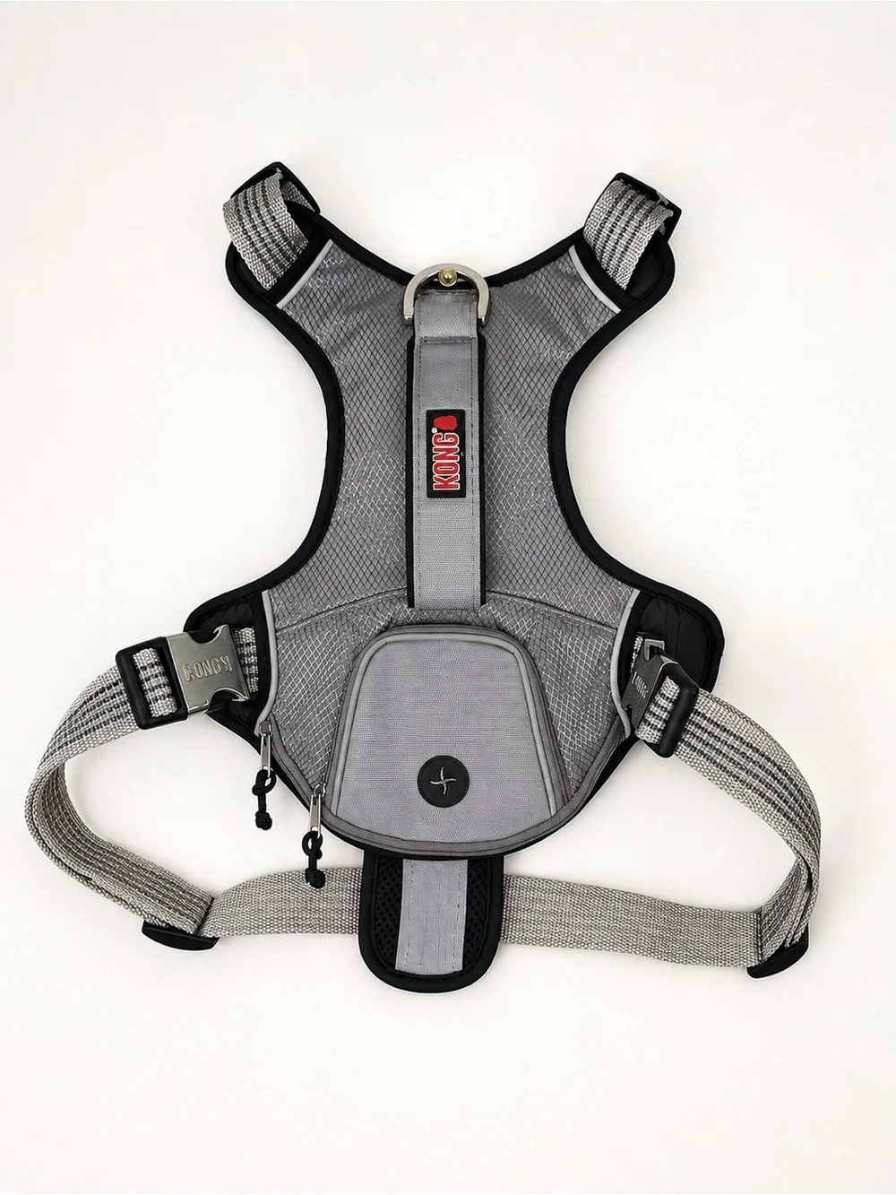 KONG Reflective Dog Harness Gray XL 29–39” Waste Bag Pocket Heavy Duty